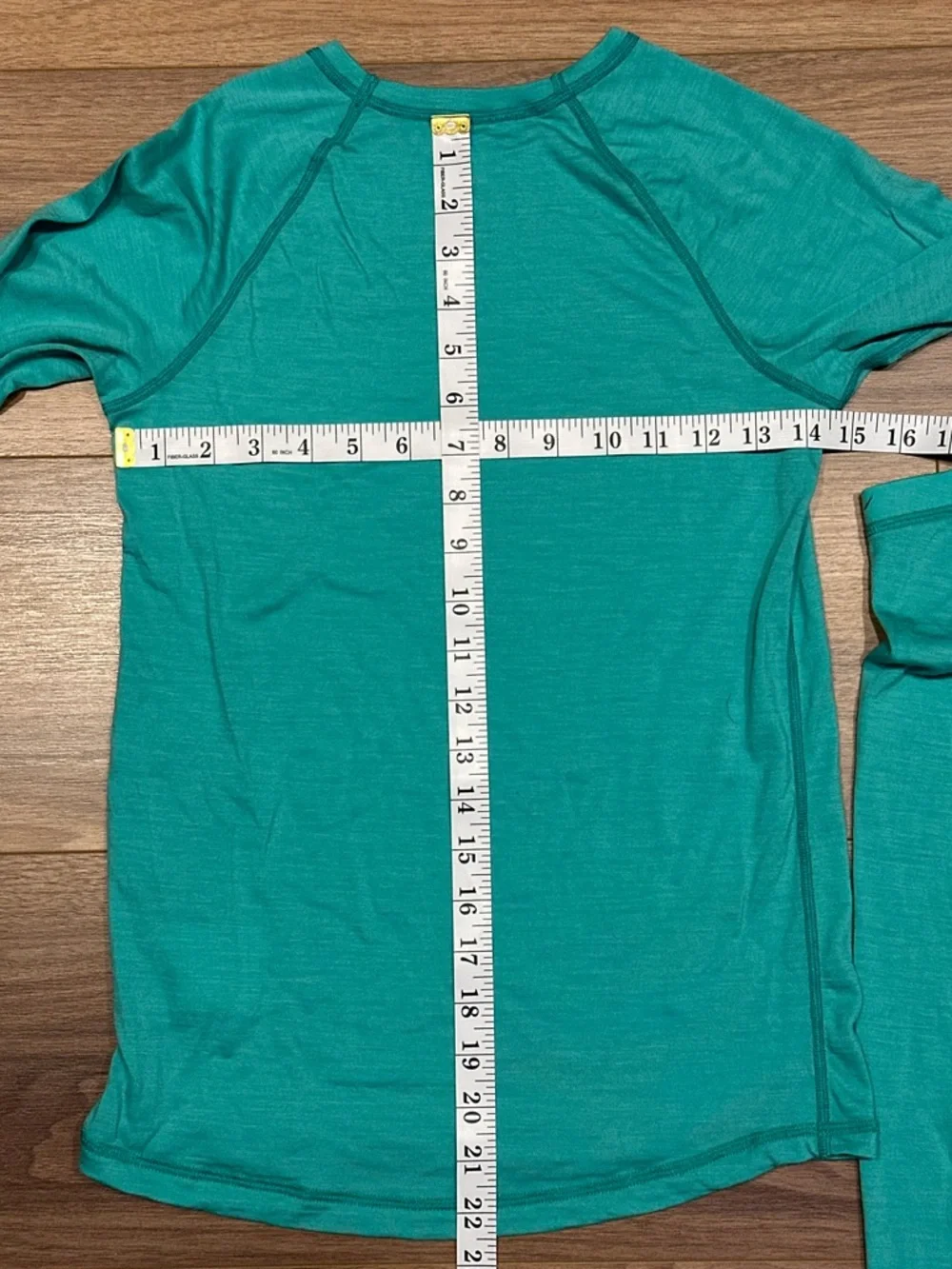 Iksplor Youth Merino Wool Baselayer Set in Teal Green Size 12